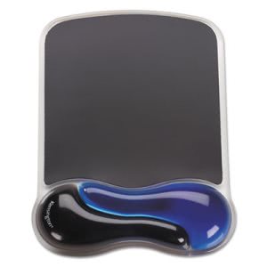 Kensington® Duo Gel Wave Mouse Pad with Wrist Rest, Blue (KMW62401)