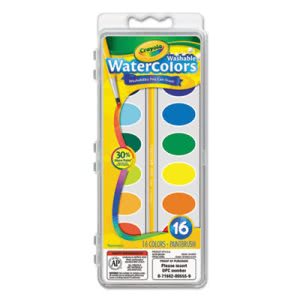 Crayola Washable Watercolor Paint, 16 Assorted Colors (CYO530555)
