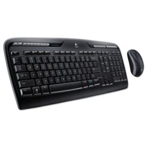 Logitech® MK320 Wireless Desktop Set, Keyboard/Mouse, USB, Black (LOG920002836)