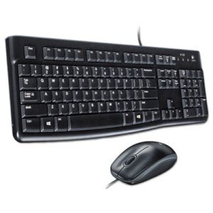Logitech MK120 Wired Desktop Set, Keyboard/Mouse, USB, Black (LOG920002565)