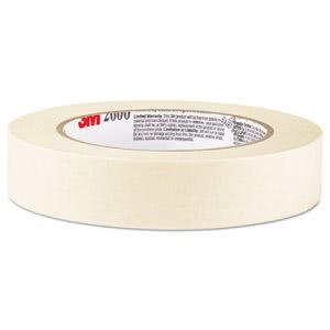 Highland Economy Masking Tape, 1" x 60 yards, 3" Core, Cream (MMM260024A)