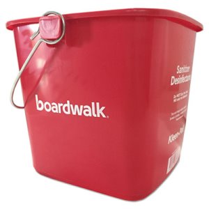 Boardwalk Kleen-Pail Sanitizing Bucket, 6 qt, Red, Plastic (BWKKP196RD)