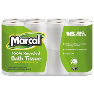 Marcal Standard 2-Ply Toilet Paper Rolls, 16 Rolls (MRC1646616PK)