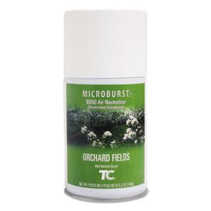 Rubbermaid Microburst 9000 Air Freshener, Orchard Fields, 4 Refills (RCP4012451)