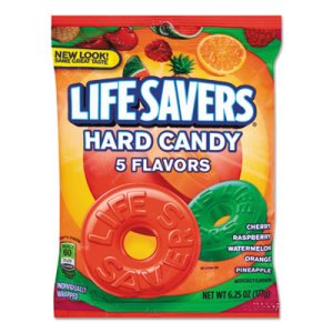 Lifesavers Individually Wrapped Hard Candy, Five Flavors, 6.25-oz Bag (MRS08501)