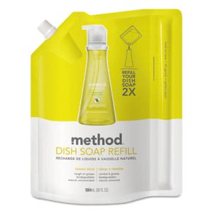Method Dish Pump Refill, Lemon Mint, 36 oz Pouch (MTH01341EA)