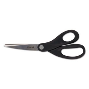 Universal 8" Economy Scissors, Stainless Steel, Black (UNV92009)