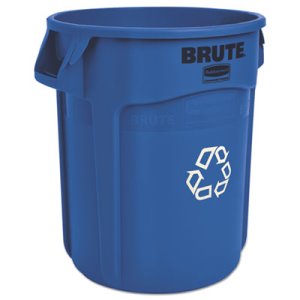 Rubbermaid Brute 20 Gallon Recycling Container, Blue (RCP262073BLU)