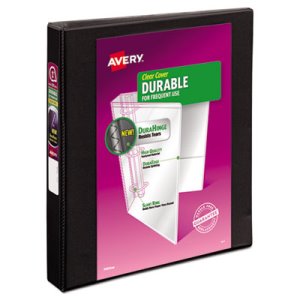 Avery Durable Vinyl D Ring View Binder, 11 x 8-1/2, 1" Capacity (AVE17011)