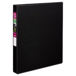 Avery Durable 1" EZ-Turn Ring Reference Binder, 11 x 8-1/2, Black (AVE27250)