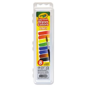 Crayola Education Watercolors, 8 Assorted Colors, 1 Set (CYO530080)