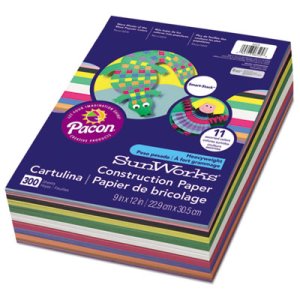Sunworks Construction Paper Smart-Stack, 9 x 12, Assorted, 300 Sheets (PAC6525)