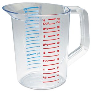 Rubbermaid Bouncer Measuring Cup, 32-oz., Clear, 1 Each (RCP3216CLE)