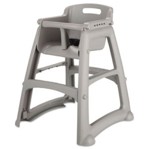 Rubbermaid 780608 Sturdy Chair Youth Seat, Plastic, Platinum (RCP780608PLA)
