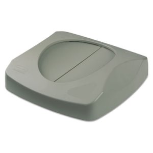 Rubbermaid Untouchable Square Swing Top Lid, Gray (RCP268988GRA)