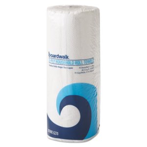 Boardwalk Kitchen 2-Ply Paper Towel Rolls, White, 15 Rolls (BWK6270)