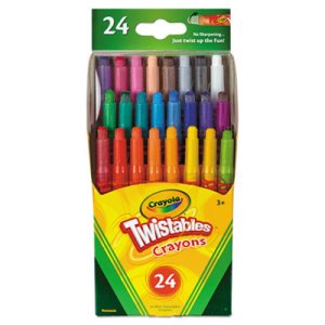 Crayola Twistables Mini Crayons, Wax, 24 Colors/Pack (CYO529724)