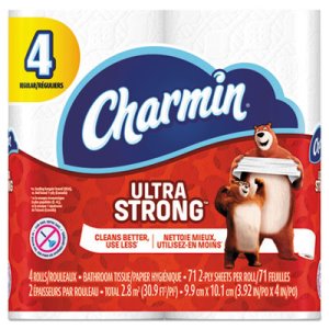 Charmin Ultra Strong Standard 2-Ply Toilet Paper Rolls, 4 Rolls (PGC94141)
