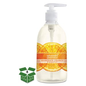 Seventh Generation Natural Hand Wash, Orange/Grapefruit, 8 Bottles (SEV22925CT)
