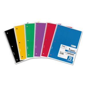 Mead Notebook, 1 Subject, Legal Rule, Assorted Covers, 6 Notebooks (MEA73063)