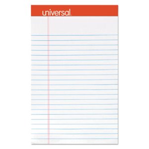 Universal Perforated Edge Writing Pad, Jr., 5 x 8, 50-Sheet, Dozen (UNV46300)