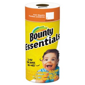 Bounty Essentials Paper Towels, 2-Ply, White, 10.2 x 11, 40 Sheets (PGC74657RL)