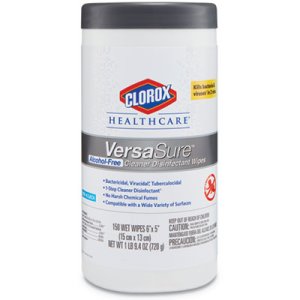 Clorox Healthcare VersaSure Cleaner Disinfectant Wipes, 150 Towels/Can (CLO31758EA)