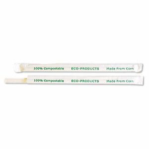 Boardwalk Flexible Wrapped Straws, 7 3/4, White, 500/Pack, 20 Packs/Carton