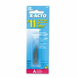 X-acto #11 Blades for X-Acto Knives, Carbon Metal, 5 Blades(EPIX211)