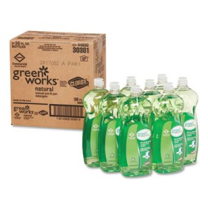 Green Works Natural Dishwashing Liquid, 8 Bottles (CLO30381CT)