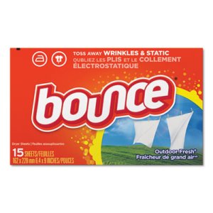 Bounce Dryer Sheets, Outdoor Fresh, 15 Sheets per Box, 15 Boxes (PGC95860CT)