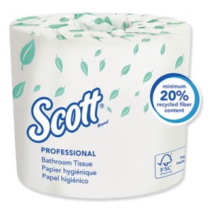 Scott Standard EcoLogo 2-Ply Toilet Paper Rolls, 550 Sheets, 80 Rolls (KCC04460)