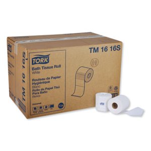 Tork Universal Bath Tissue Roll, 2-Ply, White, 96 Rolls (TRKTM1616S)
