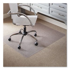 PVC Computer Chair Floor Mat Turn Chair Carpet Plastic Bakelite Floor Protection Pad Chair Mats for Carpeted Floors Non-Slip Transparent Round Diameter 800MM, Fully Transparent 