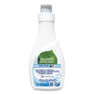 Seventh Generation Liquid Fabric Softener, Free & Clear, 6 Bottles (SEV22833)