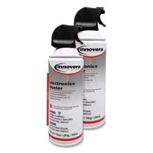 Innovera Compressed Air Duster Cleaner, 10 oz Can, 2/Pack (IVR10012)