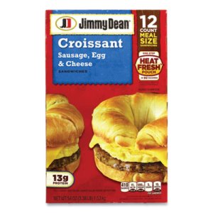 Jimmy Dean Croissant Breakfast Sandwich, Sausage, Egg and Cheese, 54 oz ...
