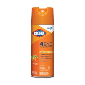 Clorox 4-in-One Disinfectant & Sanitizer, Citrus, 14-oz Aerosol Spray (CLO31043)