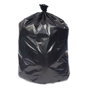 Coastwide 60 Gal Resin Can Liners, 1.3 mil, Black, 100/Carton (CWZ420456)