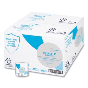 Papernet Double Layer 1-Ply Toilet Tissue, 850 Sheets/RL, 96 Rolls (SOD410011)