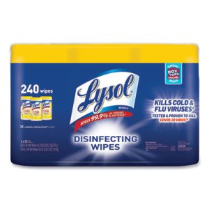 Lysol Disinfecting Wipes, Lemon Lime, 6 Canisters (RAC84251CT)