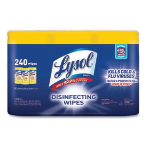Lysol Brand Disinfecting Wipes, Lemon/Lime Blossom, 240 Wipes  (RAC84251PK)