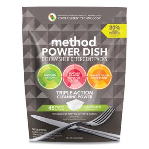 Method Power Dish Detergent Tabs, Lemon Mint, 45 Tabs/Pack (MTH01761)