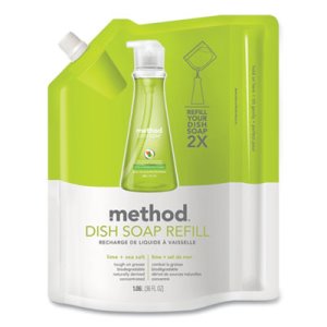 Method Dish Soap Refill, Lime and Sea Salt, 36 oz Pouch (MTH01931)
