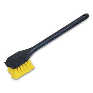 Quickie Gong Brush, Poly Fibers, 20" Black Handle, Yellow (QCK226ZQK)