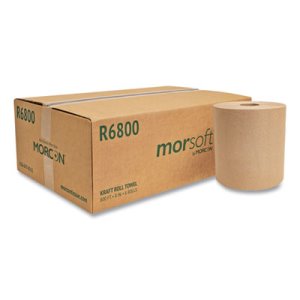 Morcon 800 ft Brown Hard Roll Paper Towels, 6 Rolls (MORR6800)