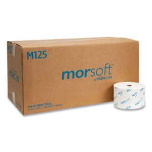 Morcon Millennium 1-Ply Toilet Paper Rolls, 24 Rolls (MORM125)