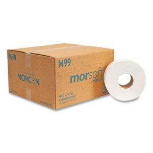 Morcon Paper Jumbo Bath Tissue, 1000 ft, 2-Ply, White, 12/Carton (MORM99)