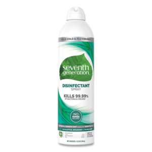 Seventh Generation Disinfectant Spray, Eucalyptus/Mint, 8 Cans (SEV22981)