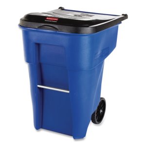 Dropship 50 Gal Roughneck Wheeled Plastic Garage Trash Can, Black to Sell  Online at a Lower Price